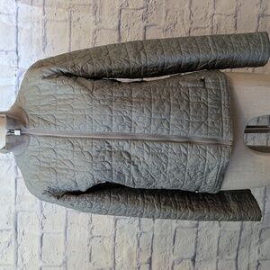 Burton Quilted Gray Coat/Jacket w/ Zipper Pockets Size Small